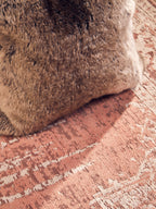 Bosie Mocha Ombre Square Fur Cushion | Lamina