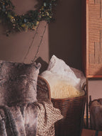 Bosie Mocha Ombre Square Fur Cushion | Lamina