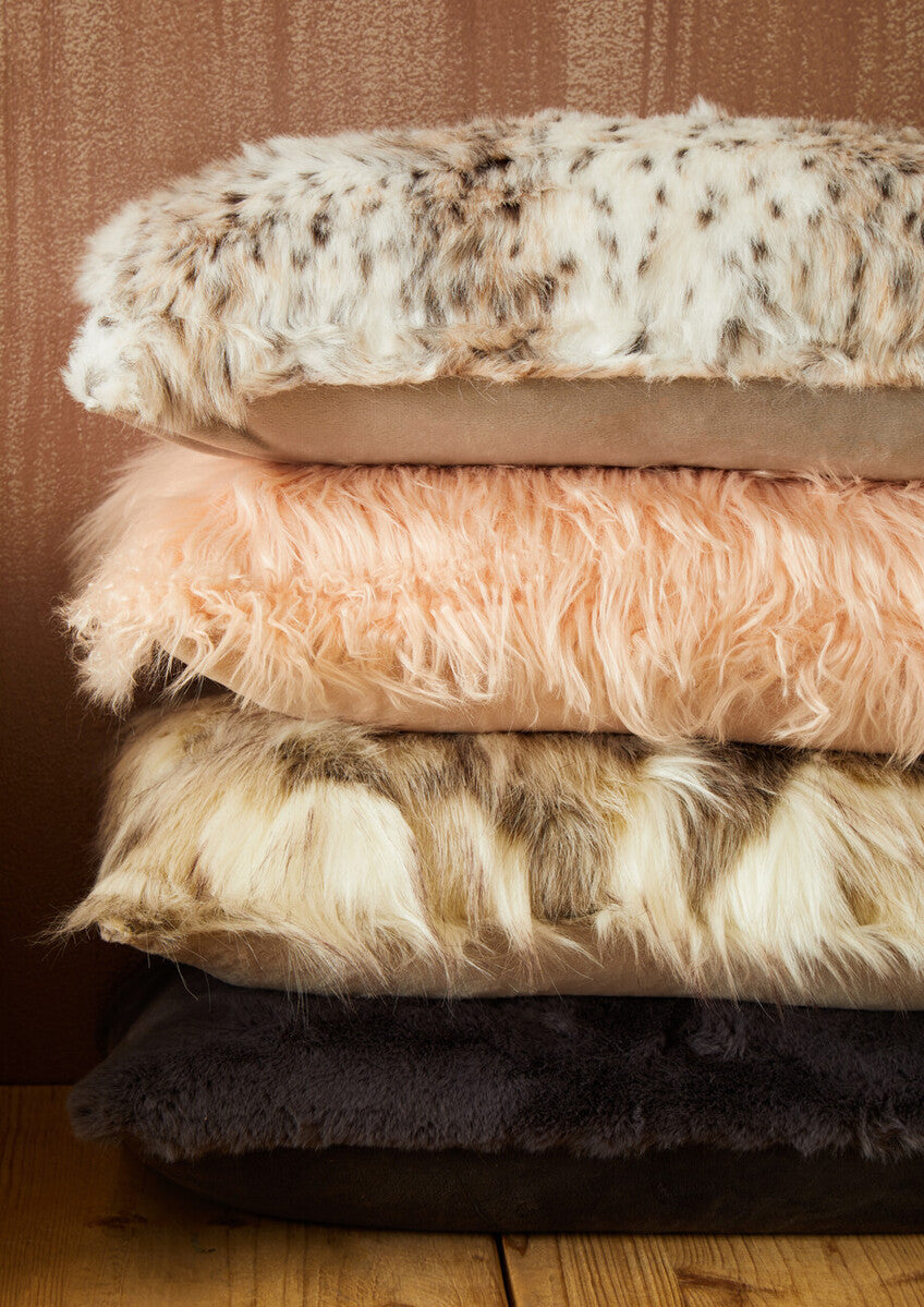Bosie Animal Print Rectangular Fur Cushion | Lamina