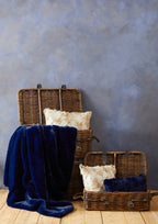 Bosie Grey and Natural Square Fur Cushion | Lamina