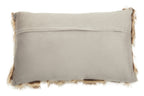 Bosie Grey and Natural Fur Cushion | Lamina