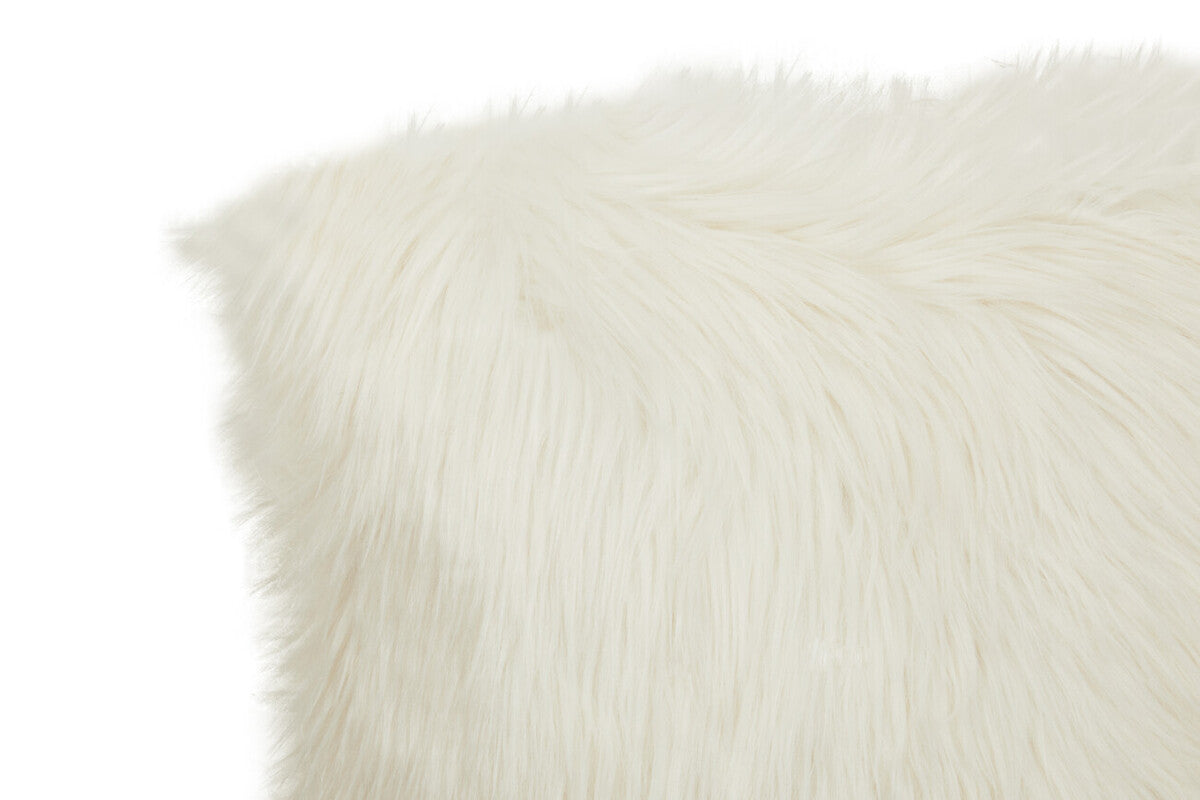 Bosie Cream Square Fur Cushion | Lamina