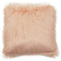 Bosie Faux Fur Pink Square Cushion | Mongolian