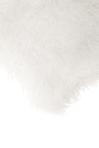 Bosie Real Fur White Square Cushion | Mongolian
