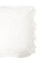 Bosie Real Fur White Square Cushion | Mongolian