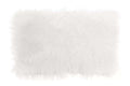 Bosie Real Fur White Rectangular Cushion | Mongolian