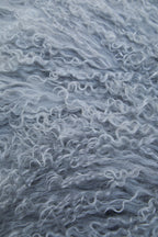 Bosie Real Fur Grey Square Cushion | Mongolian