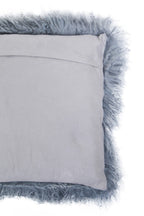 Bosie Real Fur Grey Square Cushion | Mongolian