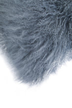 Bosie Real Fur Grey Rectangular Cushion | Mongolian