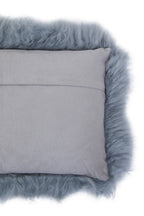 Bosie Real Fur Grey Rectangular Cushion | Mongolian