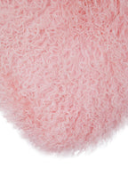 Bosie Real Fur Pink Rectangular Cushion | Mongolian