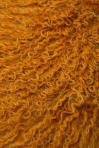 Bosie Real Fur Ochre Rectangular Cushion | Mongolian