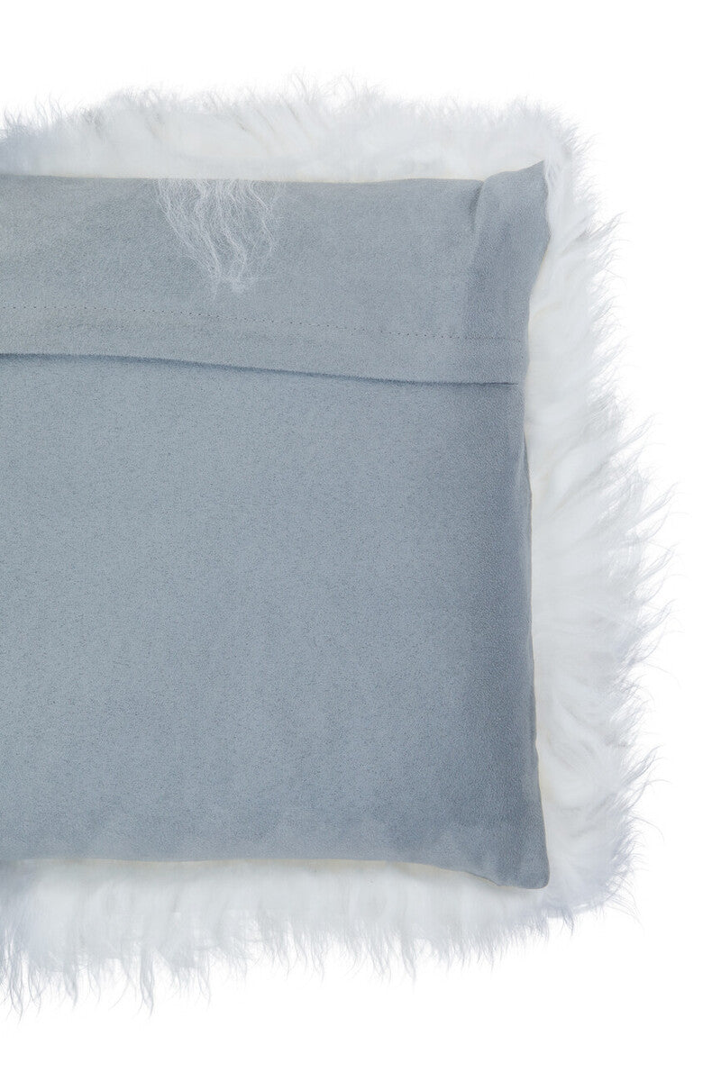 Bosie Real Fur Grey Ombre Rectangular Cushion | Mongolian
