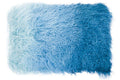 Bosie Real Fur Blue Ombre Rectangular Cushion | Mongolian
