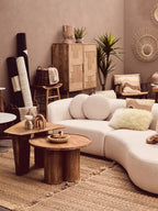Bosie Real Fur Natural Ombre Square Cushion | Mongolian