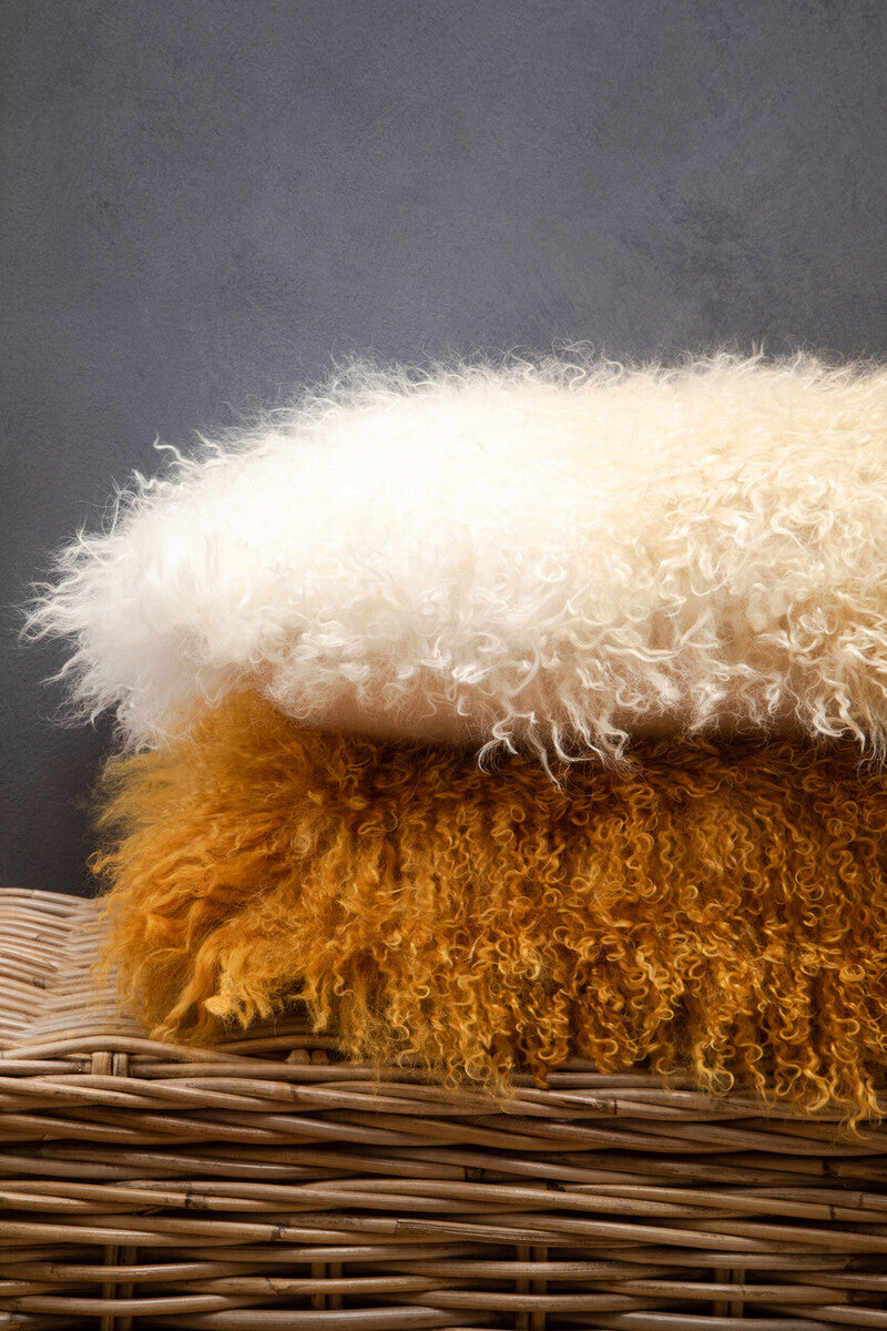 Bosie Real Fur Natural Ombre Rectangular Cushion | Mongolian