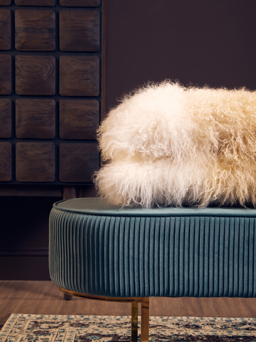 Bosie Real Fur Natural Ombre Rectangular Cushion | Mongolian