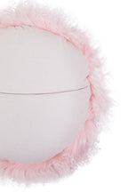 Bosie Real Fur Pink Round Cushion | Mongolian