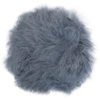 Bosie Real Fur Grey Round Cushion | Mongolian