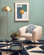 Bosie Real Fur Grey Round Cushion | Mongolian