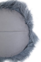 Bosie Real Fur Grey Round Cushion | Mongolian