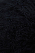Bosie Real Fur Black Round Cushion | Mongolian