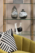 Bosie Black and White Hair on Leather Cushion | Safira
