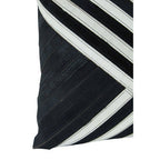 Bosie Black and White Hair on Leather Cushion | Safira