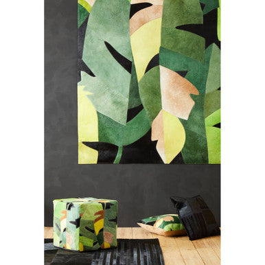 Bosie Botanical Hair on Leather Cushion | Safira