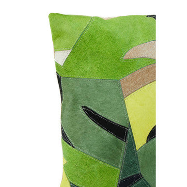Bosie Botanical Hair on Leather Cushion | Safira