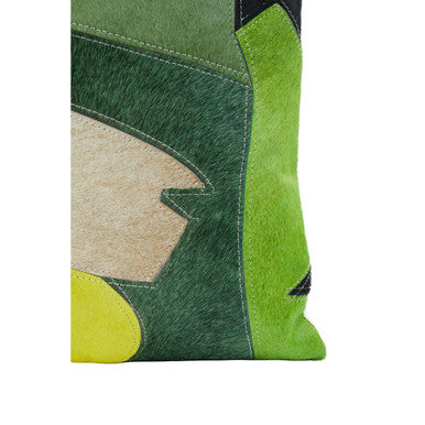 Bosie Botanical Hair on Leather Cushion | Safira