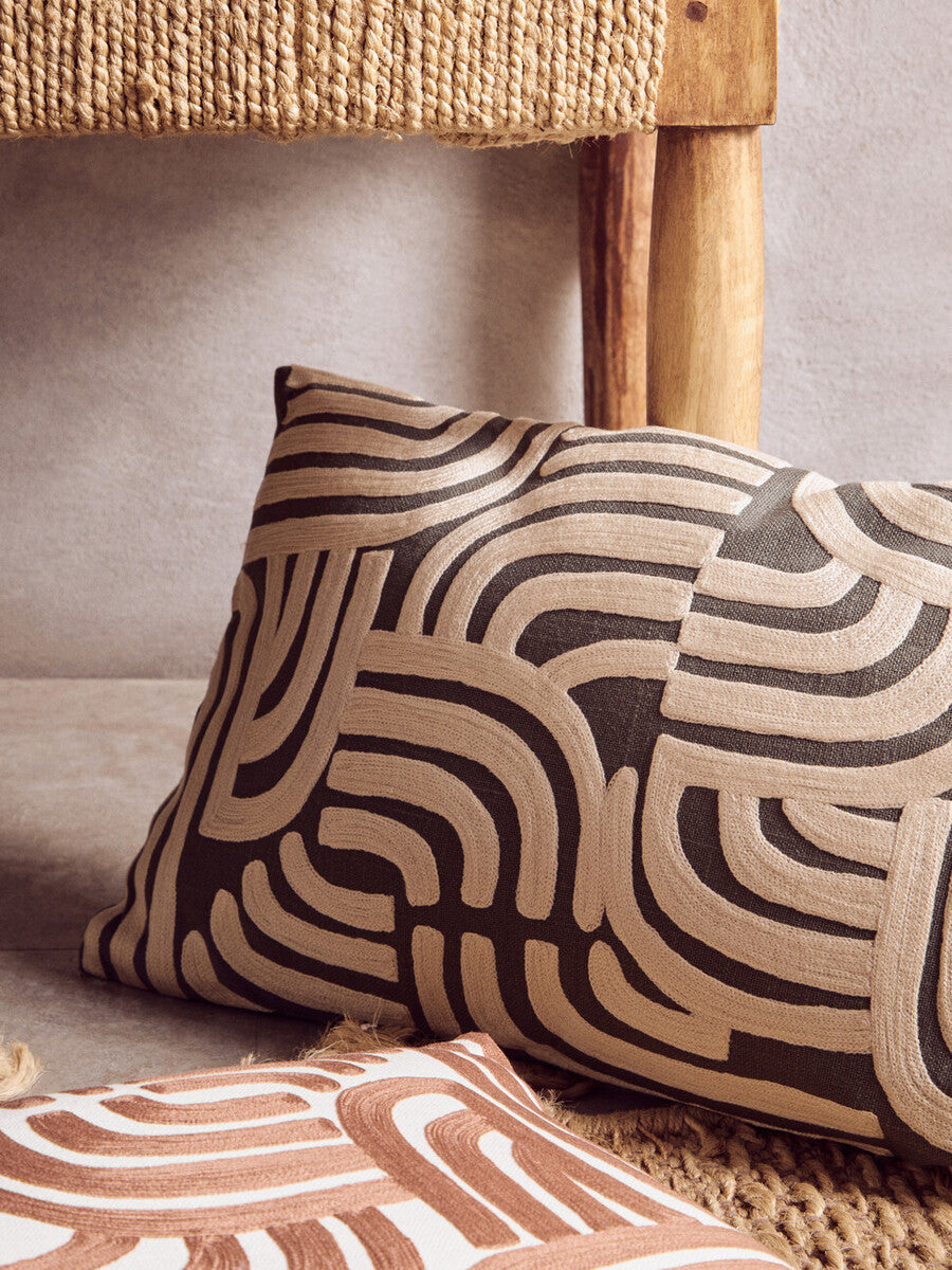 Natural and Terracotta Cushion | Bosie Ozella