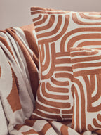 Natural and Terracotta Square Cushion | Bosie Ozella
