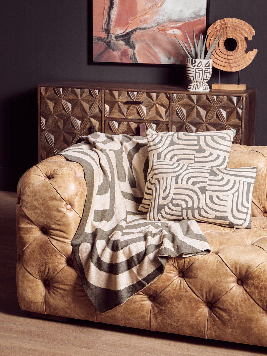 Natural and Green Throw | Bosie Ozella
