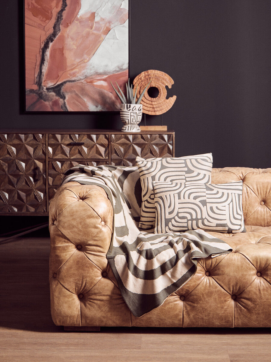Natural and Green Throw | Bosie Ozella