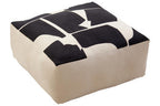 Natural and Black Square Floor Cushion | Bosie Ozella