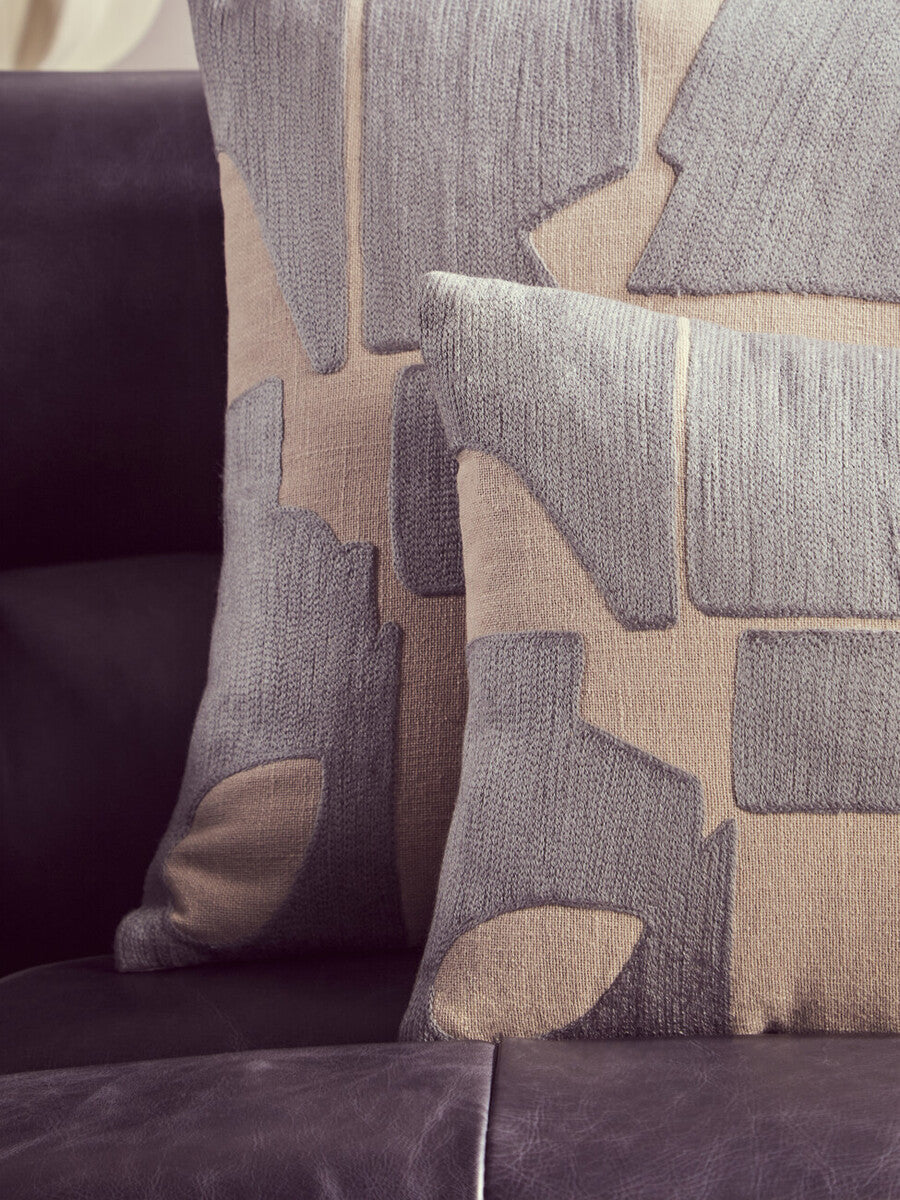 Natural and Grey Square Cushion | Bosie Ozella