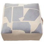 Natural and Grey Square Floor Cushion | Bosie Ozella