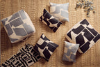 Natural and Grey Square Floor Cushion | Bosie Ozella