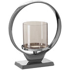 Small Silver Finish Candle Holder | Cirqua