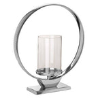 Medium Silver Finish Candle Holder | Cirqua