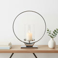 Medium Silver Finish Candle Holder | Cirqua