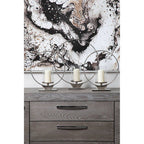 Large Silver Finish Candle Holder | Cirqua
