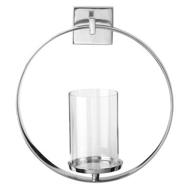 Silver Finish Wall Sconce Candle Holder | Cirqua