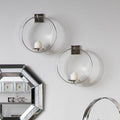 Silver Finish Wall Sconce Candle Holder | Cirqua