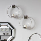 Silver Finish Wall Sconce Candle Holder | Cirqua
