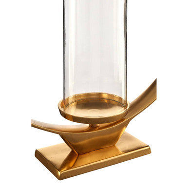 Medium Gold Finish Candle Holder | Cirqua