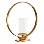 Large Gold Finish Candle Holder | Cirqua