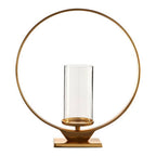 Large Gold Finish Candle Holder | Cirqua