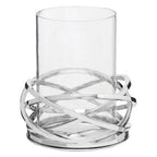 Small Silver Finish Candle Holder | Luna Twist